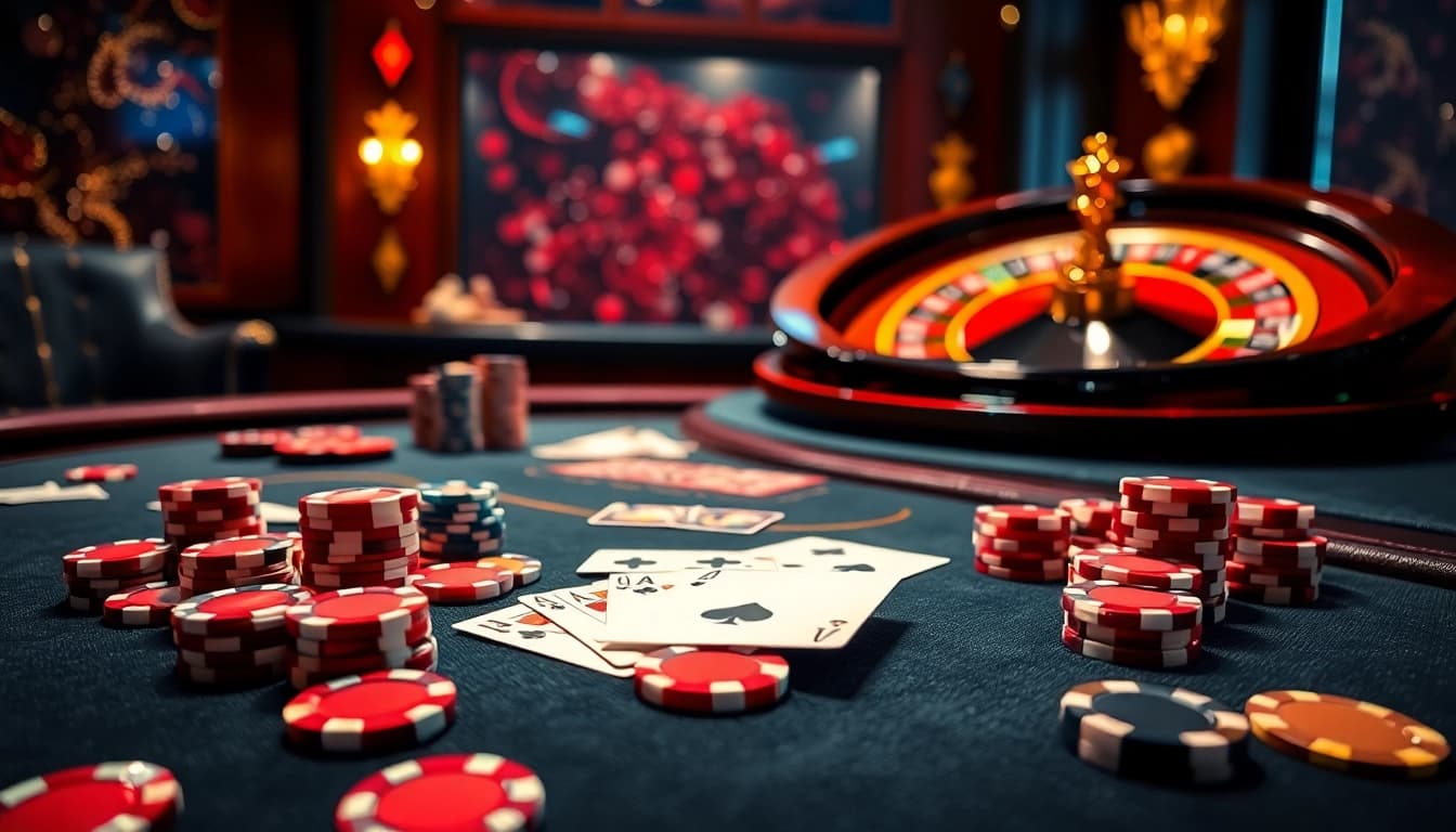 Experience the excitement of idnslot with vibrant poker chips and thrilling casino games.