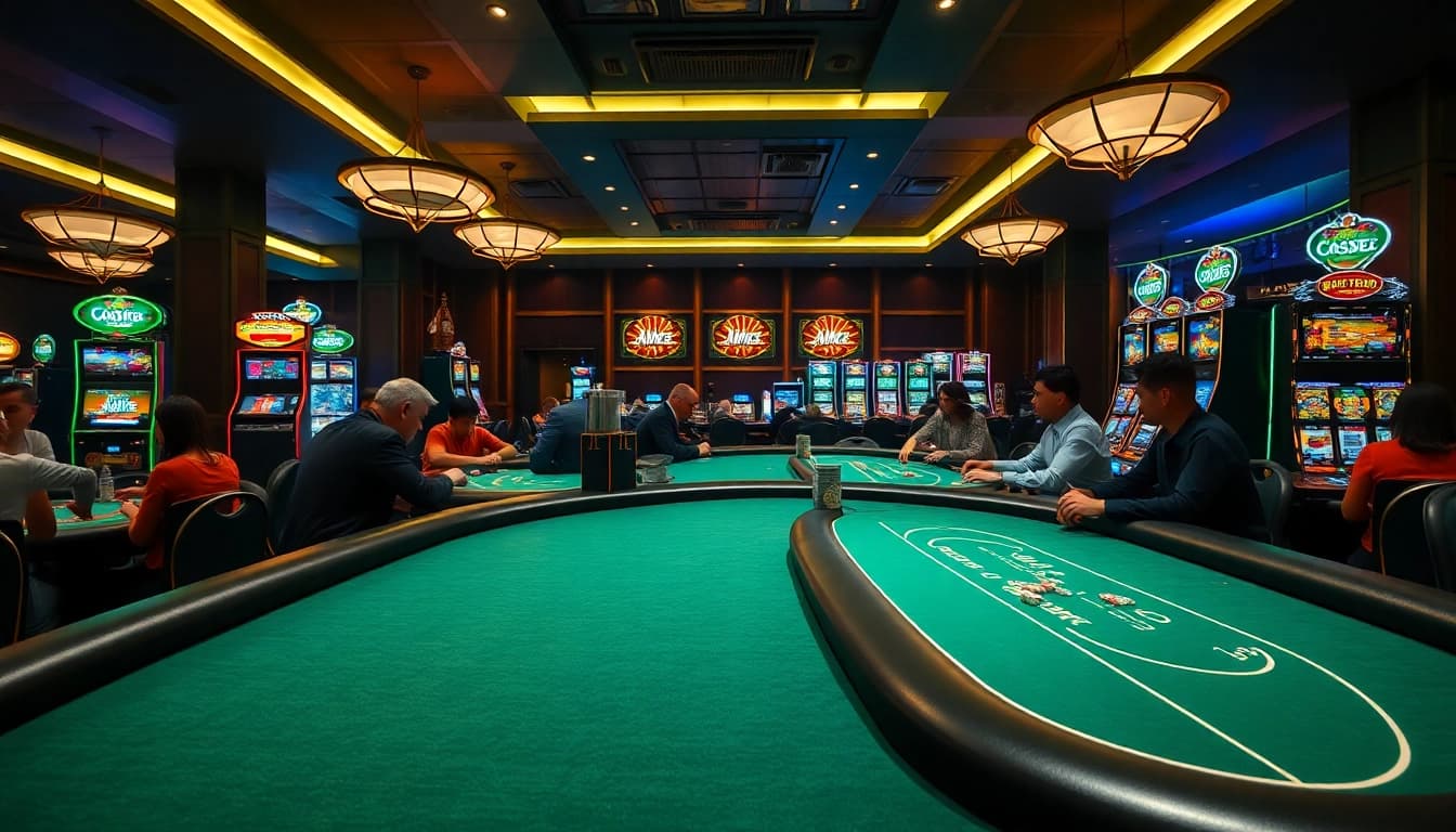 Experience the excitement of GEEK THC at a vibrant casino with engaging players and lively games.