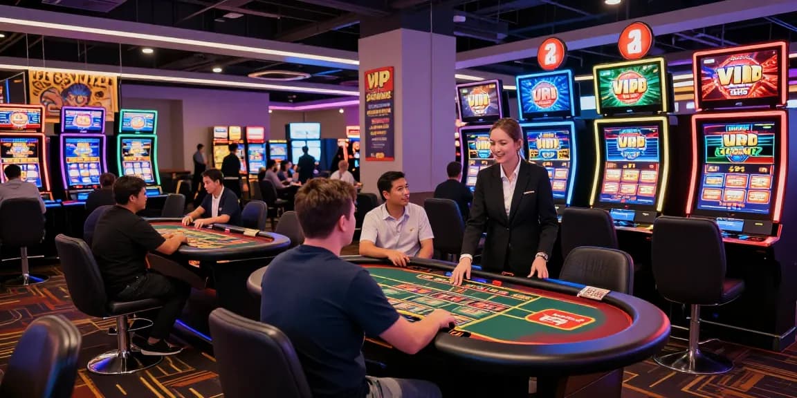 Online credit card casino scene showcasing players enjoying games at https://ieee.org.uk, vibrant atmosphere with tables and promotions.