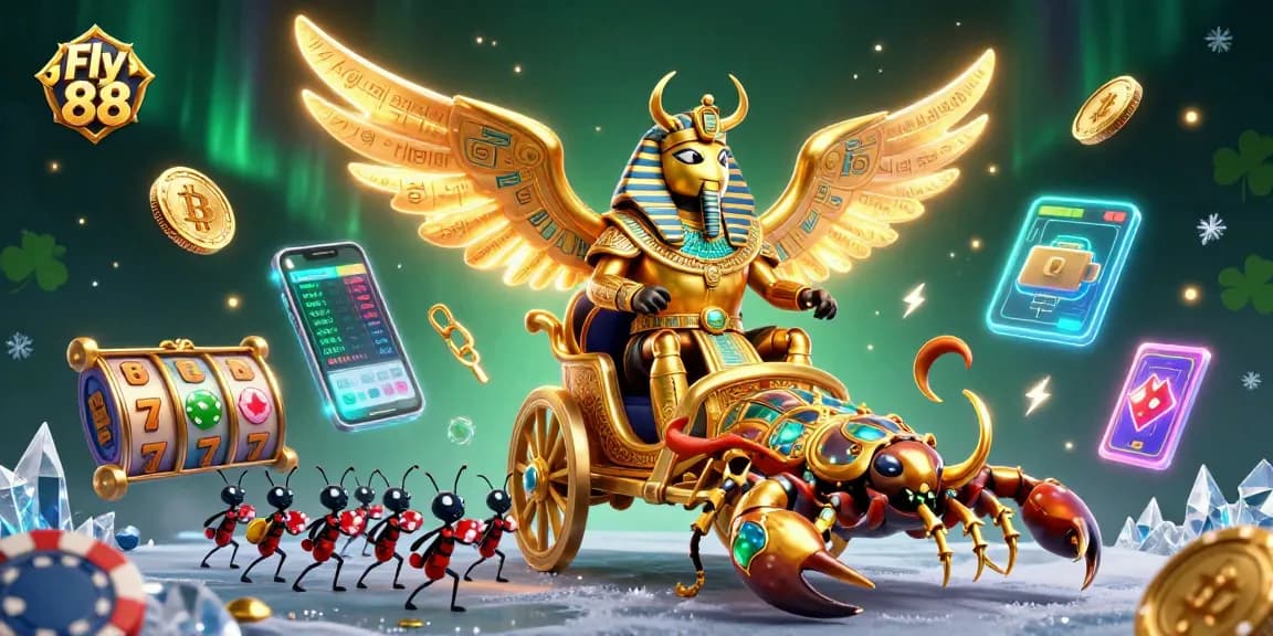Experience the thrill at Fly 88 with a vibrant casino scene featuring remarkable characters and dynamic game elements.