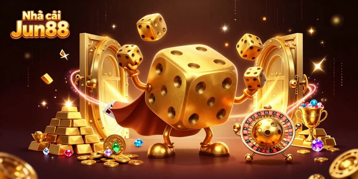 Experience excitement with Nhà cái Jun88 in a vibrant casino scene featuring dynamic characters and rich graphics.