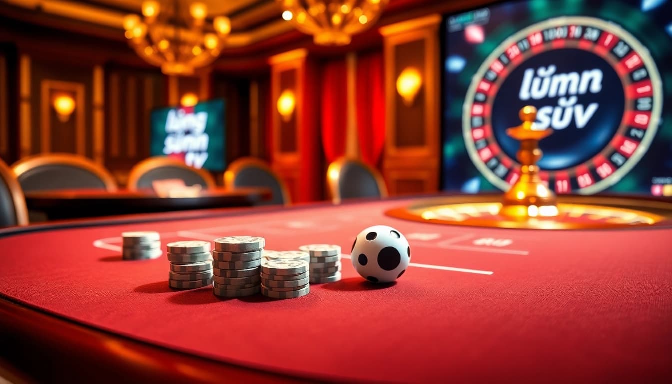 Lương sơn tv offers a thrilling poker experience with high-stakes chips and a spinning roulette wheel.