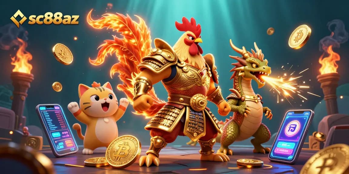 Experience engaging gameplay at sc88az with colorful 3D characters and casino elements.