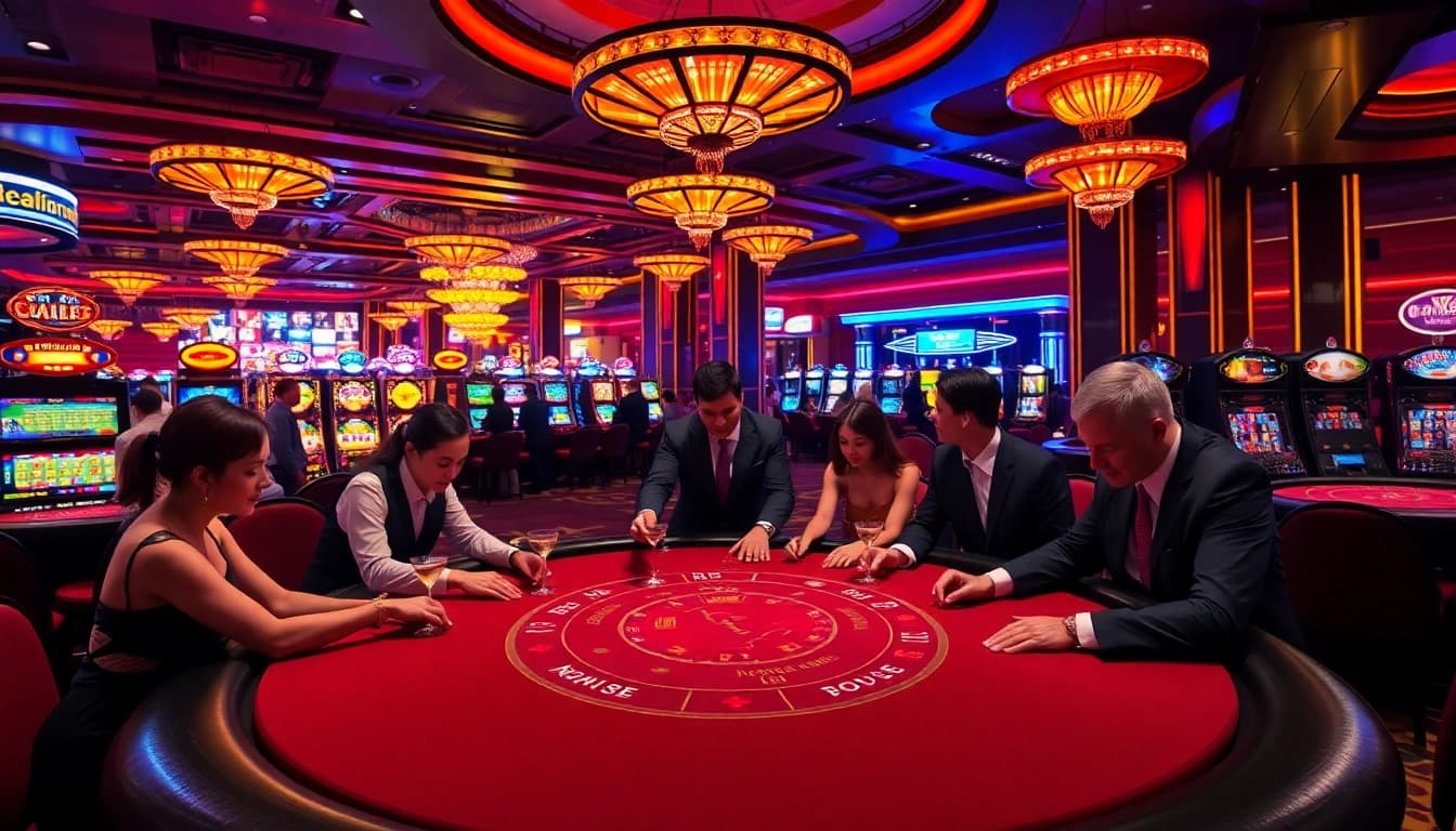 Nova88 casino scene showcasing vibrant poker action with high-stakes excitement.