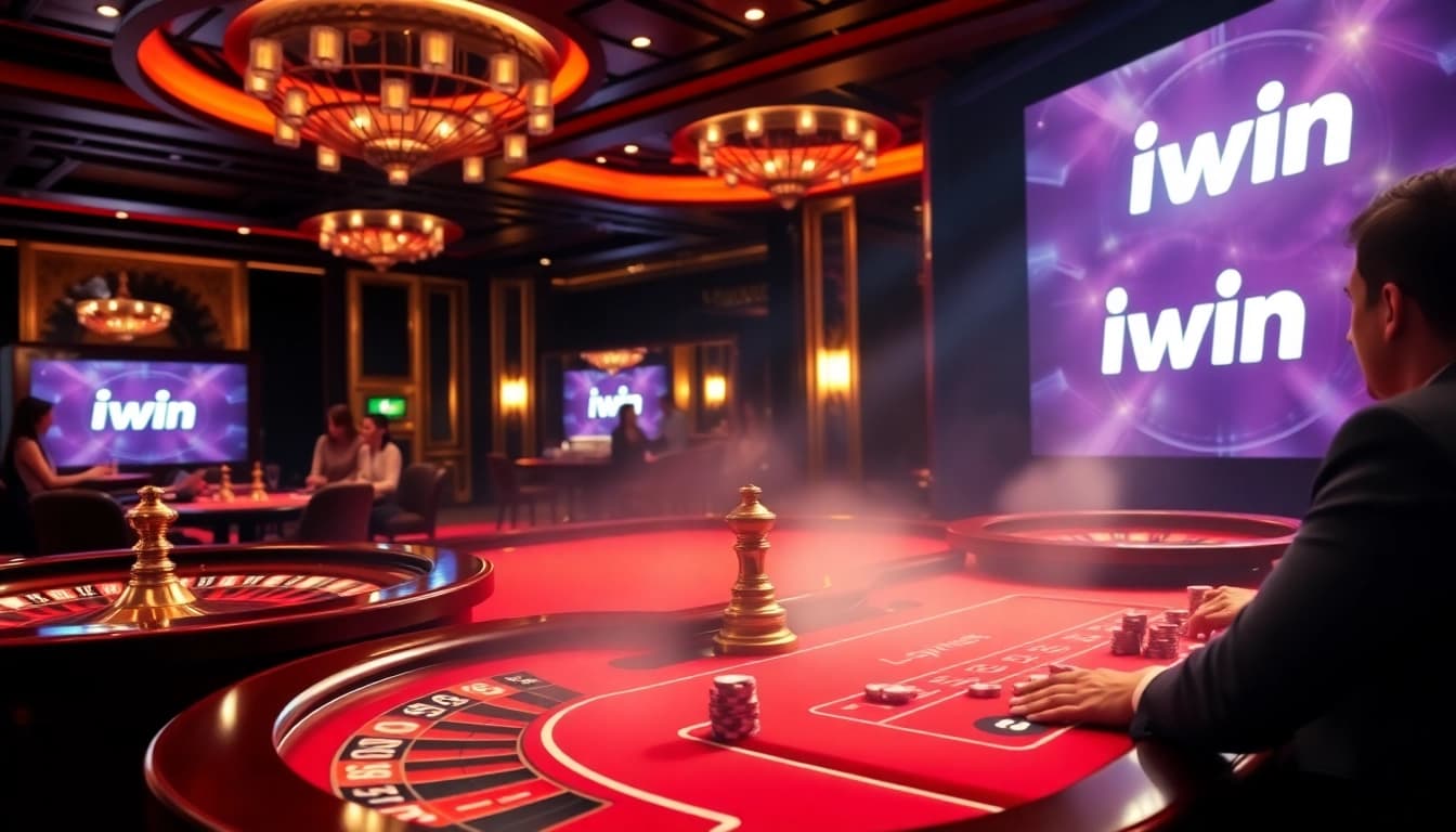 Engage in high-stakes gaming at iwin with luxurious casino visuals and vibrant atmosphere.
