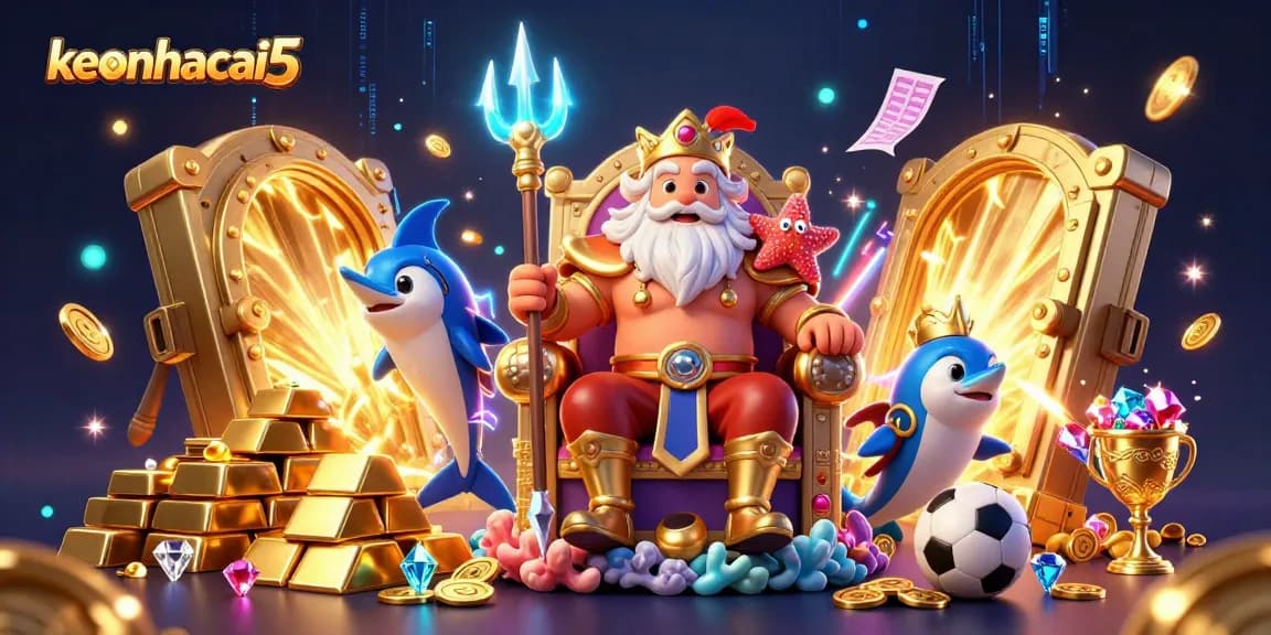 Experience thrilling sports betting with keonhacai5 through an illustrated breathtaking ocean scene.