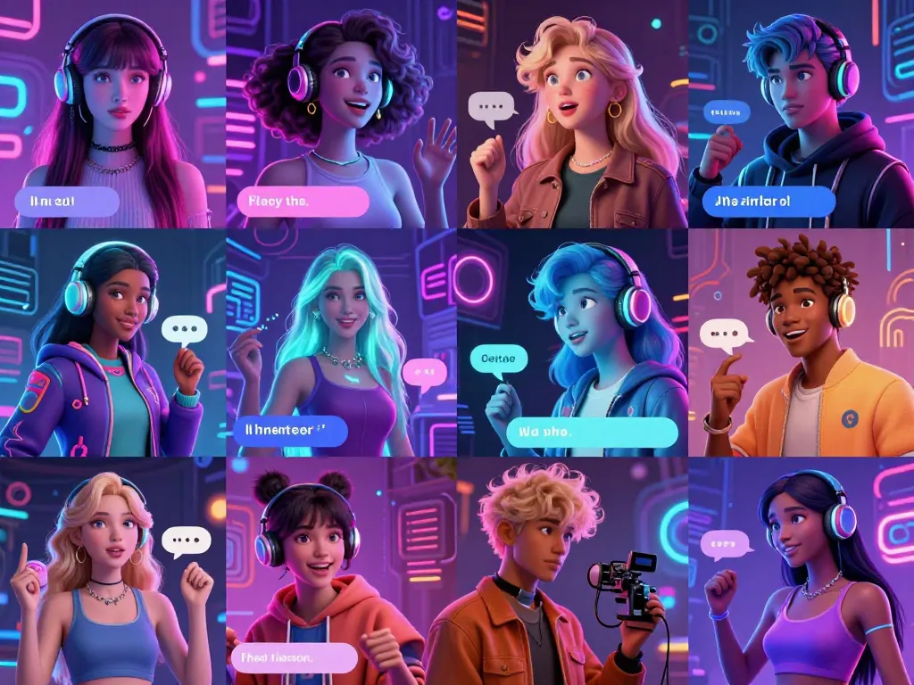 Engaging interactive NSFW AI experience with vibrant characters and futuristic design.