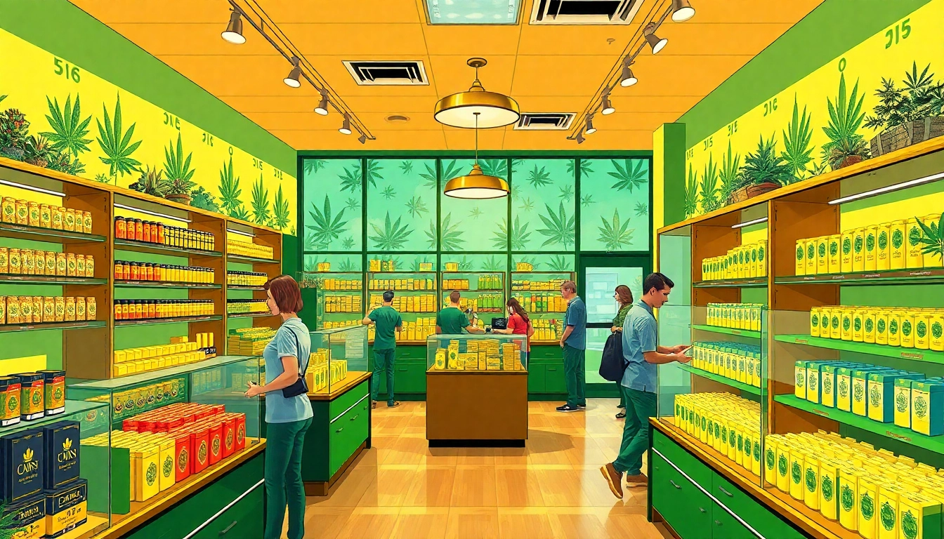 Learn how to buy online weed from a vibrant cannabis shop filled with products.