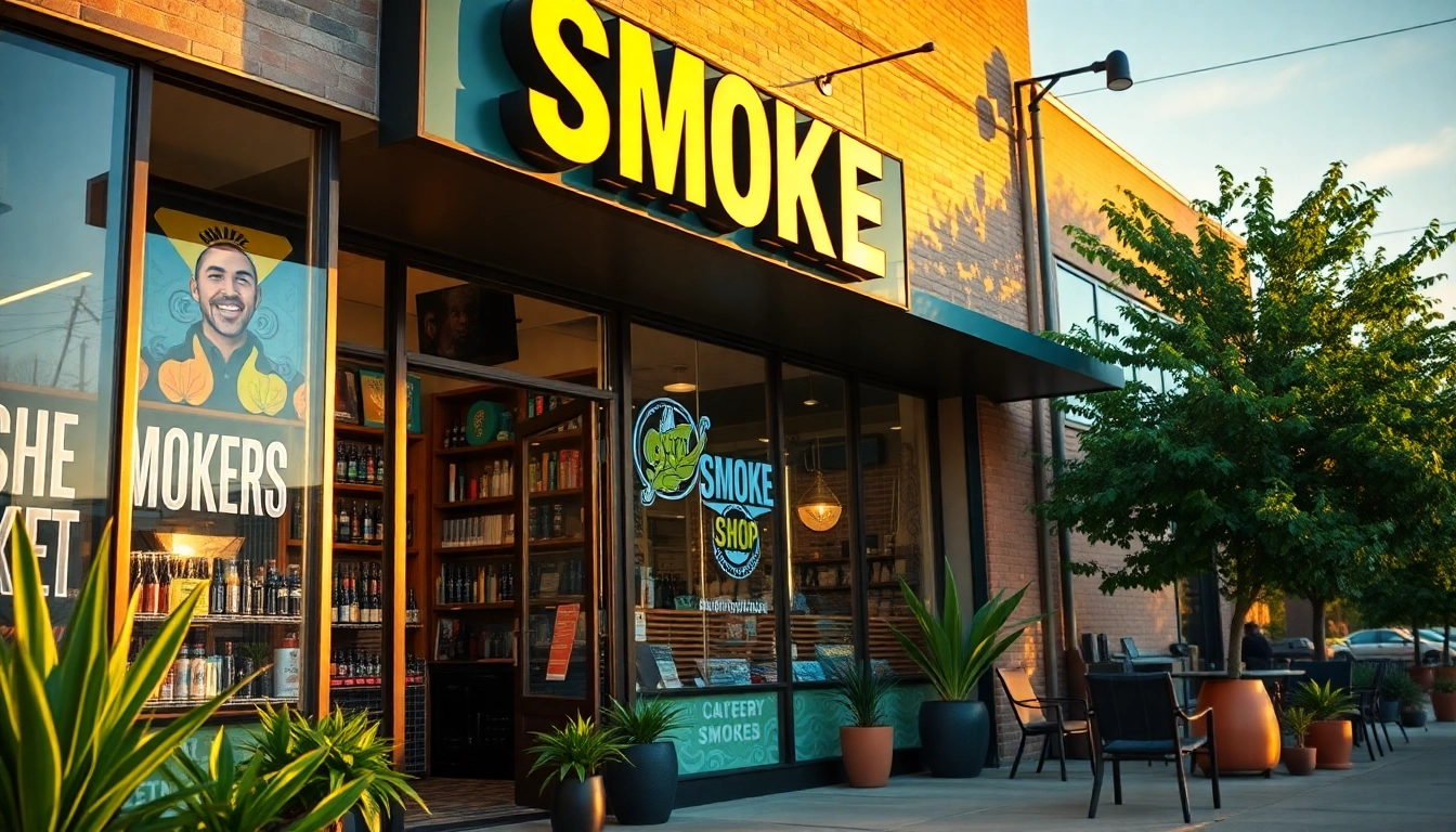 Explore the inviting atmosphere of a Smoke Shop in Flower Mound, showcasing vibrant storefront displays and community ambiance.