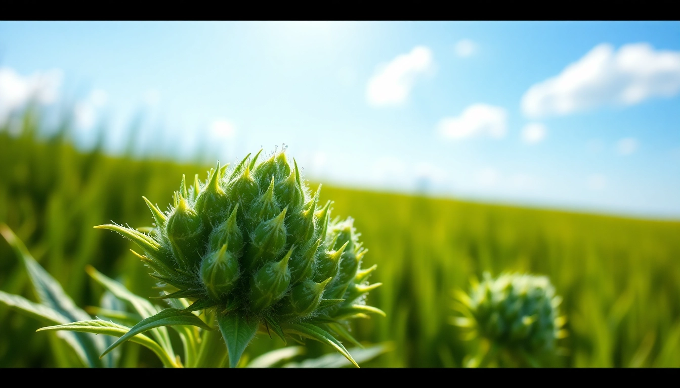 THCA flower showcasing vibrant details and texture in a natural setting.