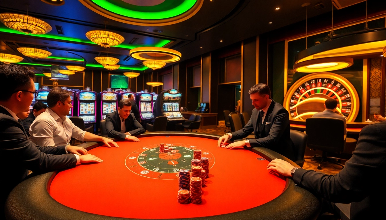 Experience the excitement at TV88 with vibrant poker gameplay and luxurious casino elements.
