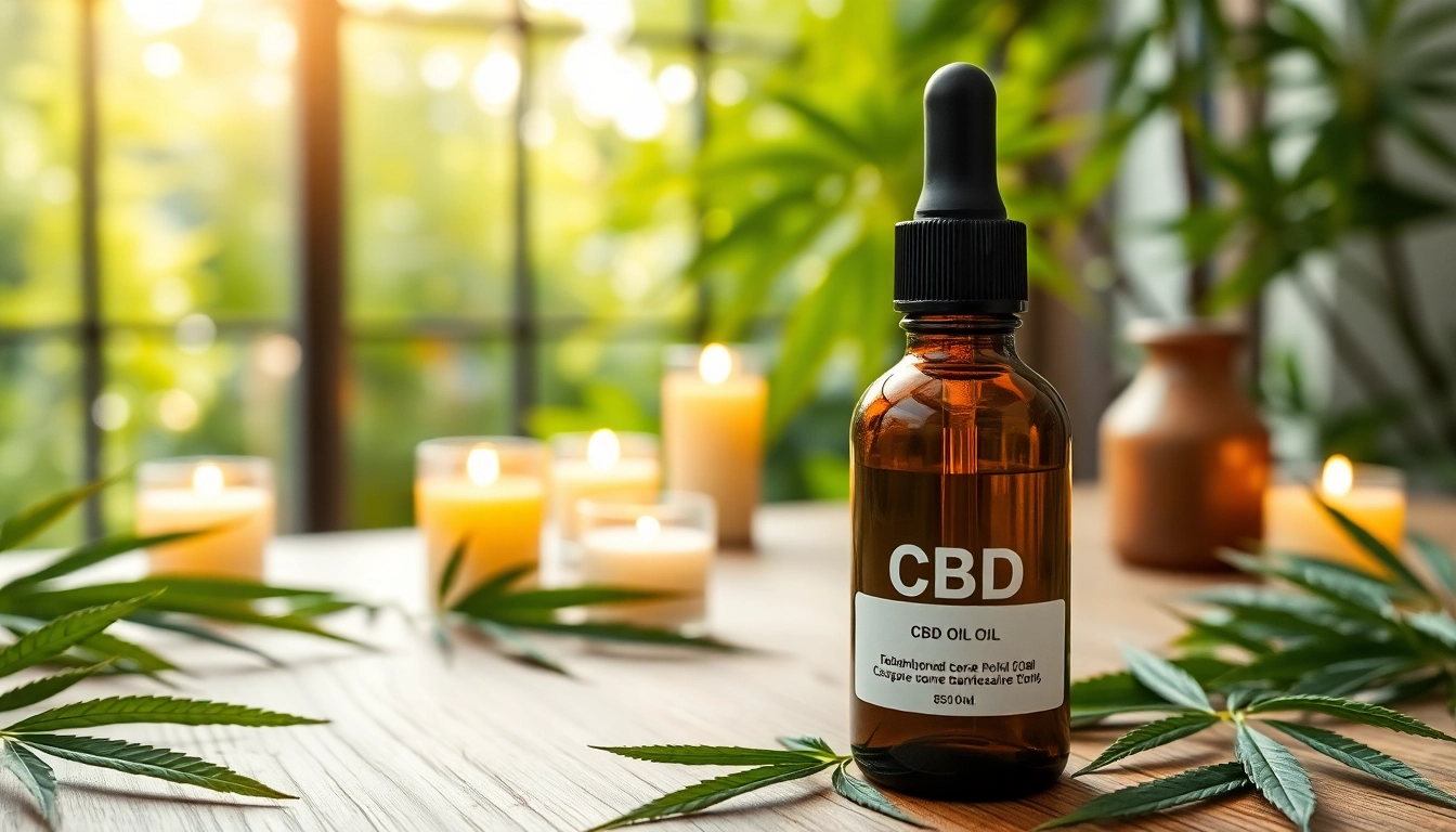 Promote wellness with our organic CBD Oil featured in a serene setting.