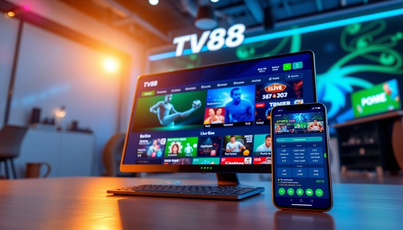 Engaging user interface of TV88 showcasing diverse online gaming options.