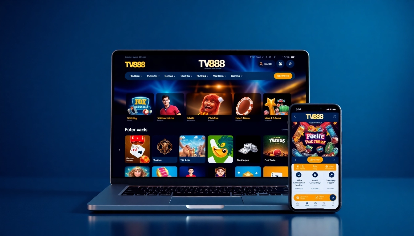 TV88 online gaming platform showcasing diverse betting options and user-friendly interface.