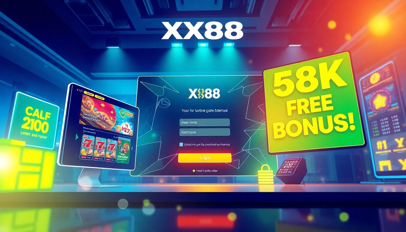 XX88 online gambling platform interface displaying vibrant promotions and secure features