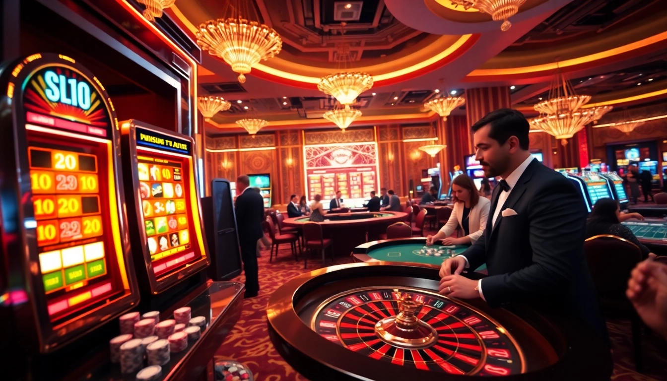 Engaging players enjoying the slot server kamboja at a vibrant online casino.