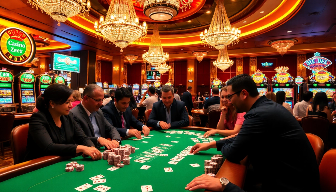 Players enjoying a vibrant poker game at https://thabetc.net/, filled with excitement and luxury.