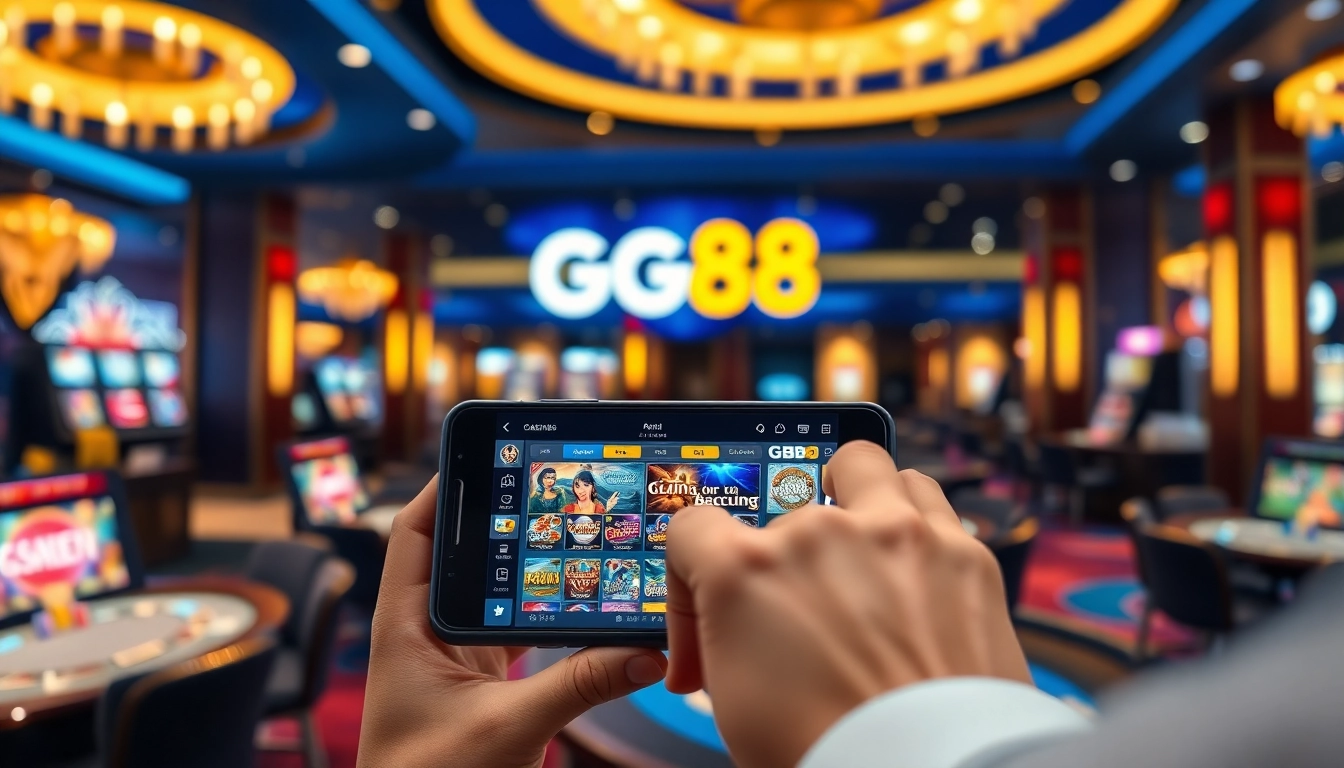 Engaging GG88 online casino interface with user-friendly gaming experience.