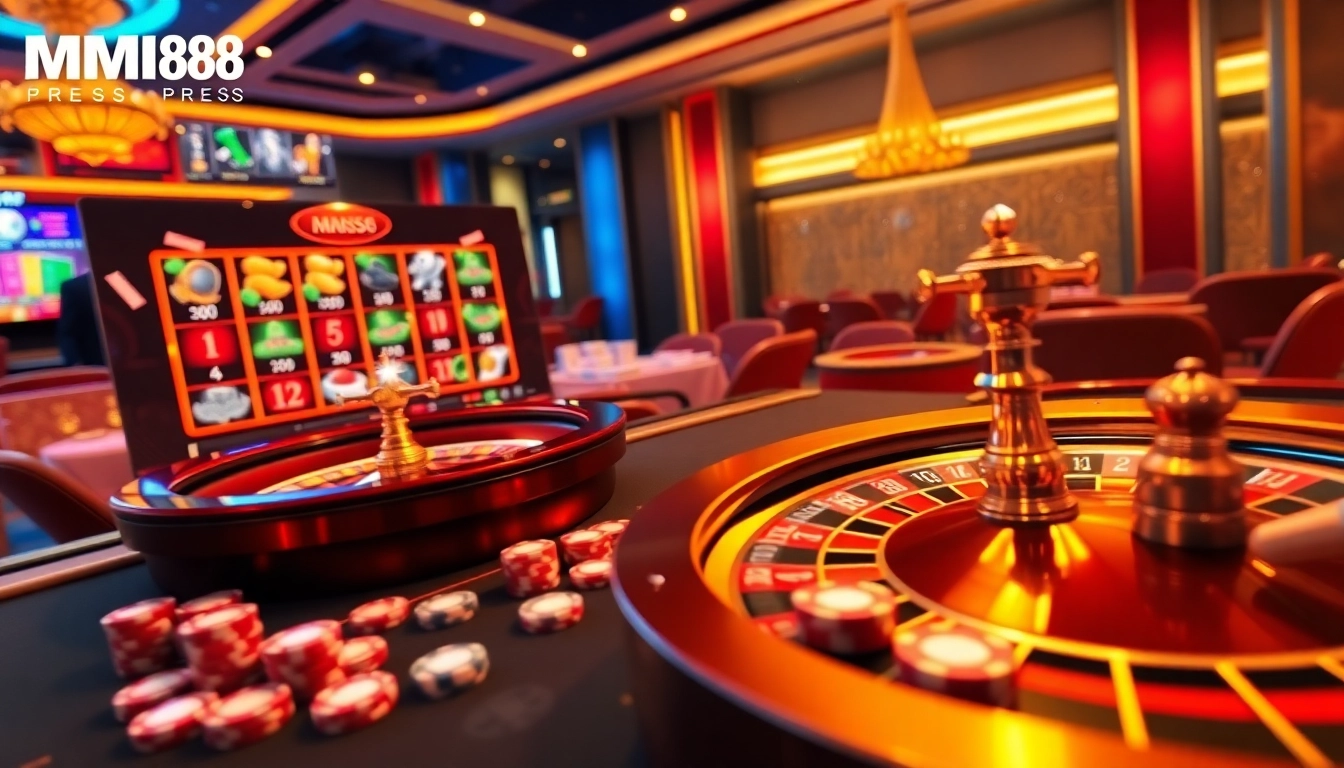 Engage with the thrilling MM88 PRESS online casino experience featuring vibrant game graphics and immersive gameplay.