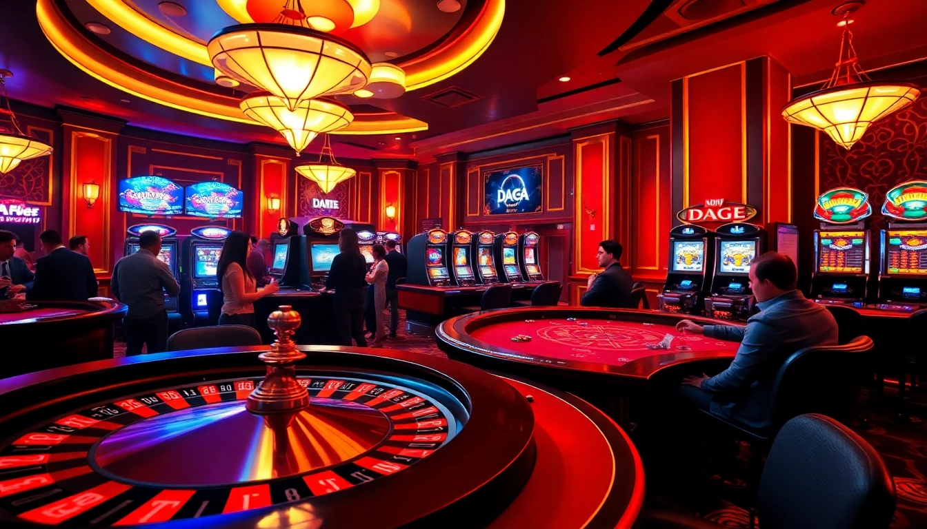 DAGA players enjoying high-stakes betting at a luxurious casino table.