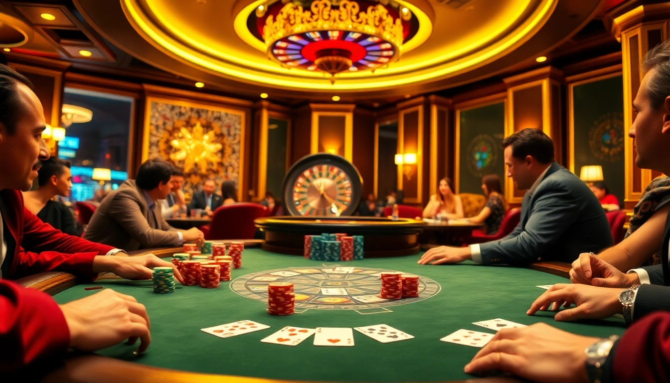 Experience high-stakes poker excitement at https://okfun.baby/ with players and vibrant casino atmosphere.