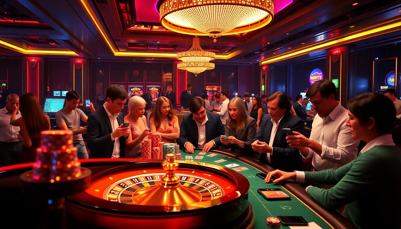 Experience the thrill of 6L777 betting with vibrant casino games and excited players.