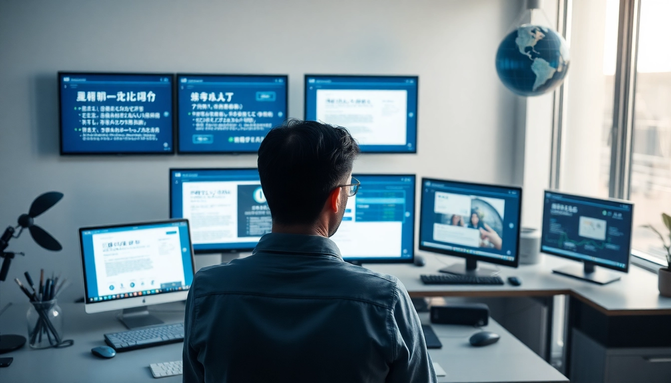 Efficient use of 有道翻译下载 with multiple devices showcasing AI translation features in a professional setting.