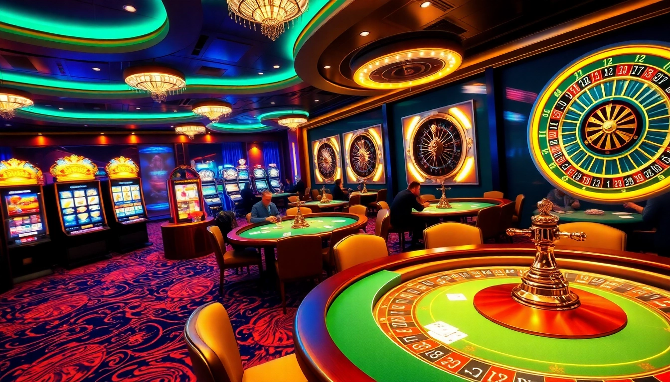 Experience the thrill of gambling at king88 with vibrant casino tables and engaged players.