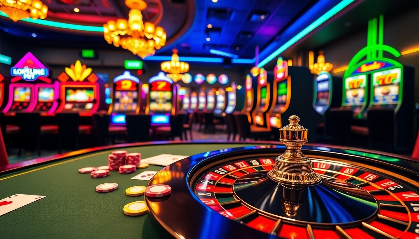 Experience the excitement of luck8 with vibrant casino tables and lively poker chips.