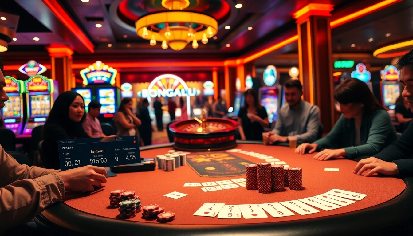 Bongdalu enhances your betting experience with a luxurious casino atmosphere featuring poker and roulette tables.