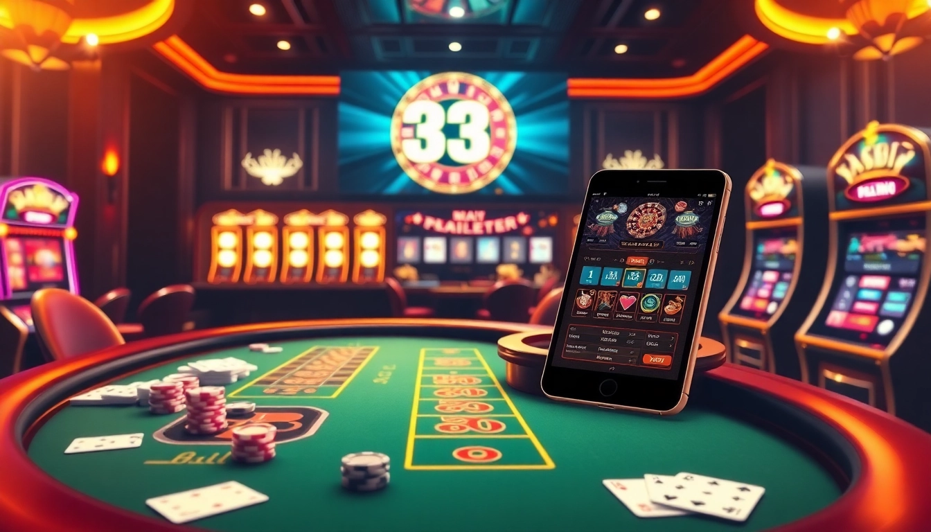 Experience thrilling moments at 33BD with vibrant casino games and engaging online interfaces.
