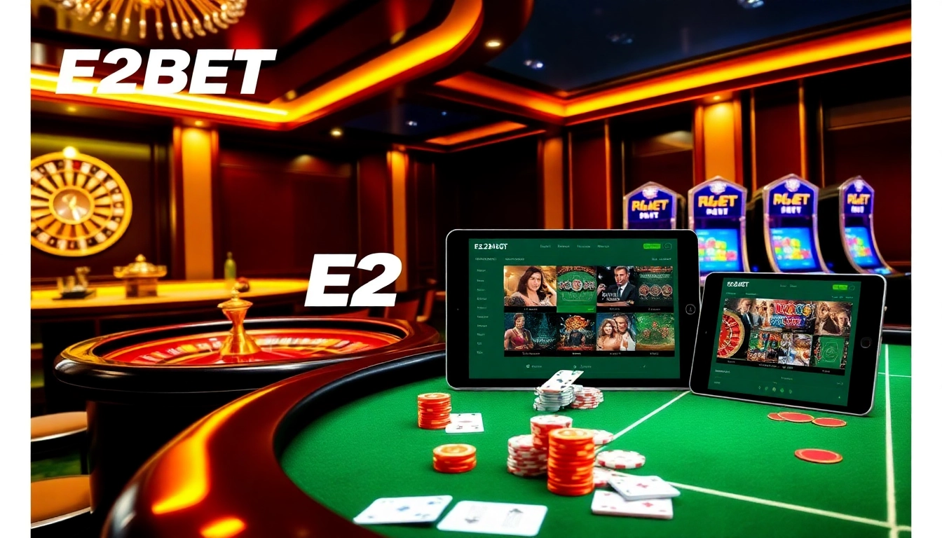 Experience the thrill of E2BET with exciting casino games and vibrant betting action.