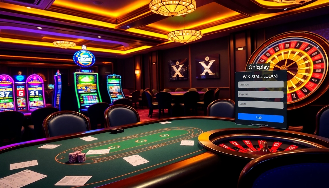 Experience the thrill of onicplay login as players engage in high-stakes poker and spinning roulette.