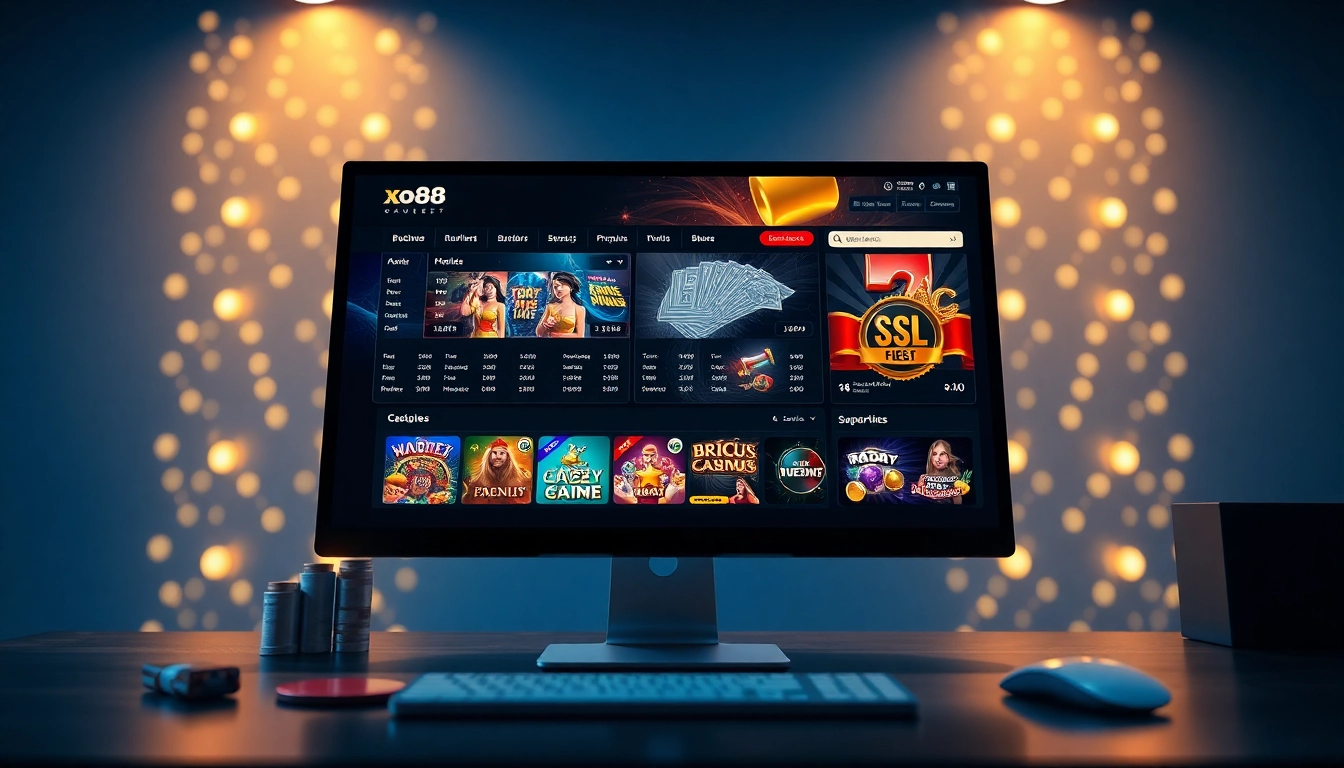 Discover the modern online gambling experience at xo88.quest with an engaging interface and vibrant gaming options.