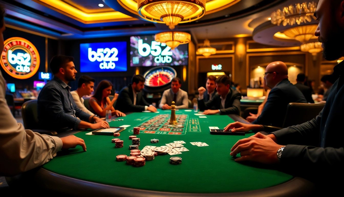 Experience the thrill of b52 club with players engaged in vibrant casino action.