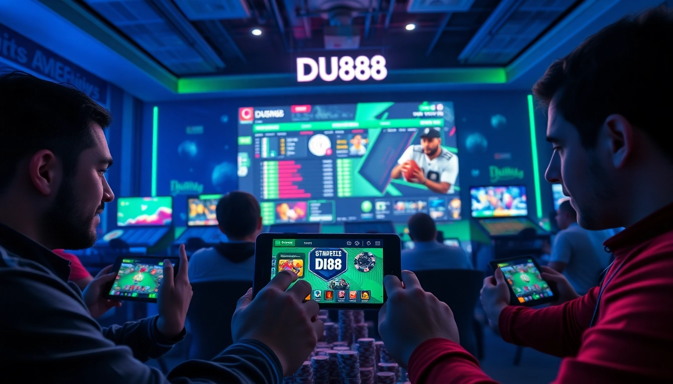 Diverse players enjoying exciting games on DU88 gaming platform enhancing their online betting experience.