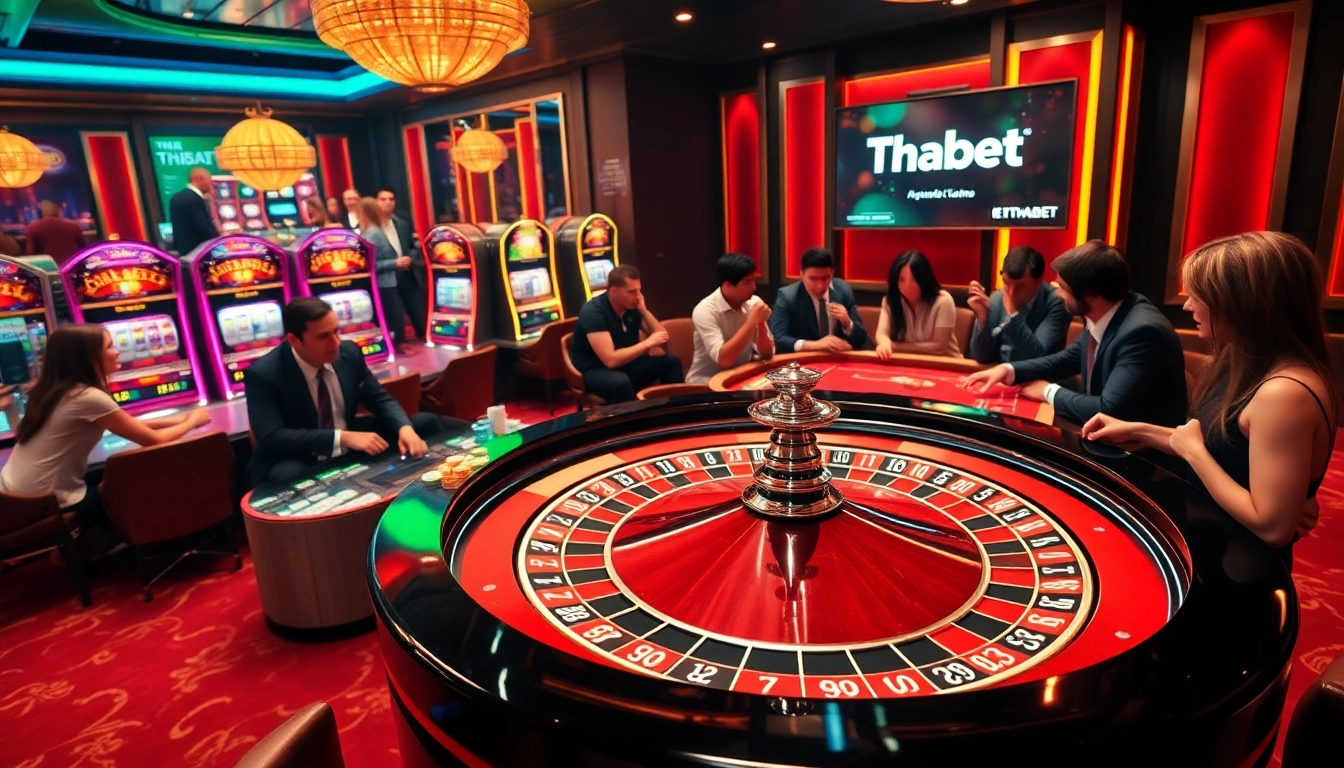 Exciting roulette game scene featuring Thabet promotions and vibrant casino atmosphere.