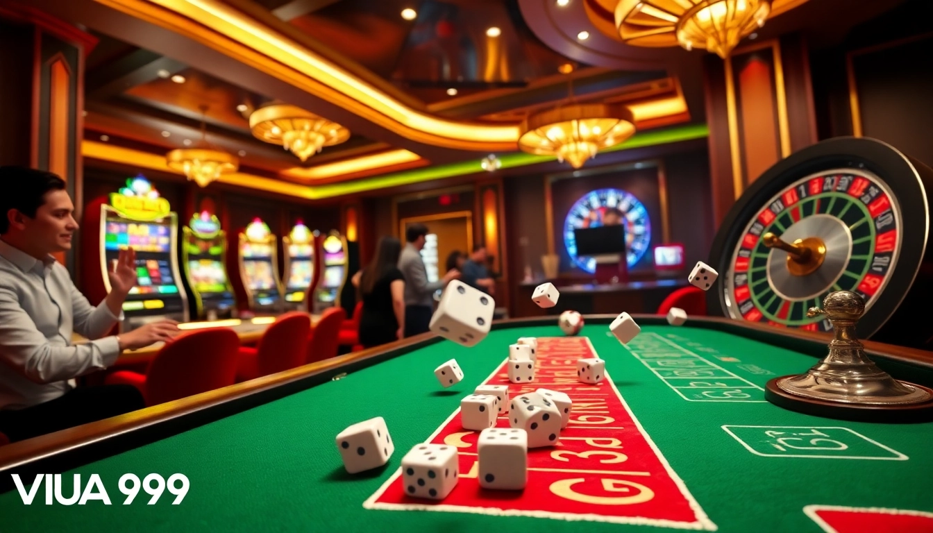 Experience the thrill of gambling with VUA99 at an exciting casino table.