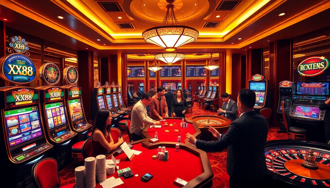 Experience the excitement of XX88 with vibrant casino games and enthusiastic players.