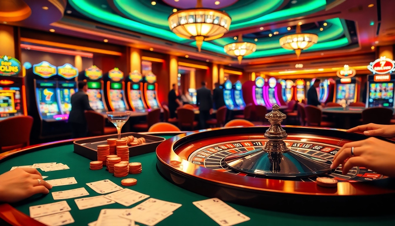 Experience the thrill of gaming at Jogoluck with vibrant casino tables and inviting atmosphere.