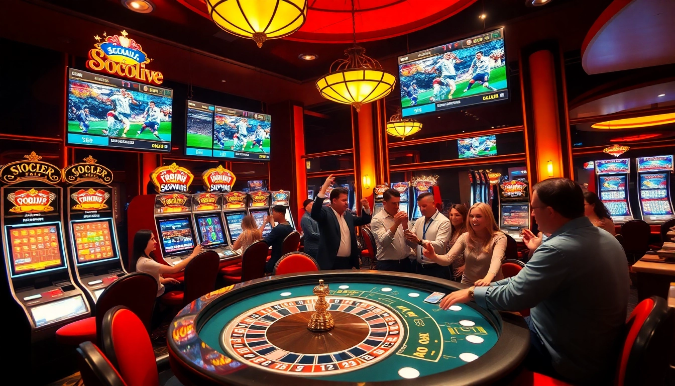 Socolive brings excitement to the casino with vibrant slot machines and live soccer streaming.