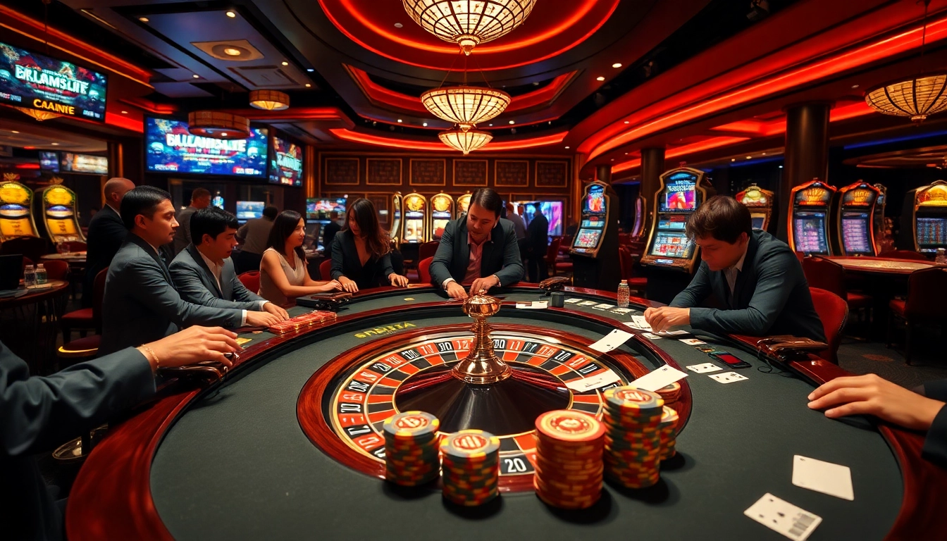 Lương Sơn TV enhances your betting experience with live updates, while showcasing a vibrant casino scene.