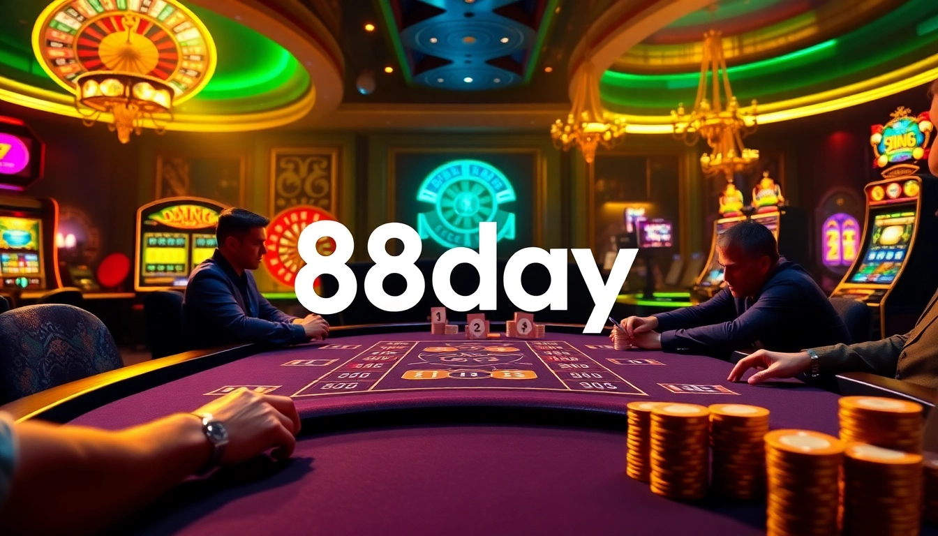 Experience thrilling gameplay at 8day casino with high-stakes poker and vibrant gaming action.