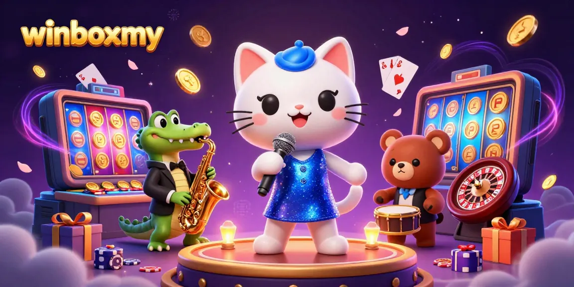 Experience immersive gameplay with winboxmy's vibrant casino scene featuring captivating characters and exciting game elements.
